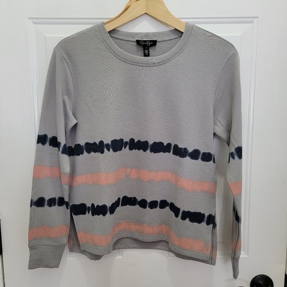 NWT Jessica Simpson Lisa Gray Earth Print Sweater Size S - Picture 1 of 8